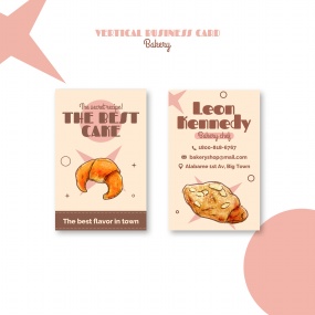 面包店宣传名片PSD模板设计